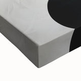 Modern Abstract Art – Bold Black Organic Shapes on White Canvas