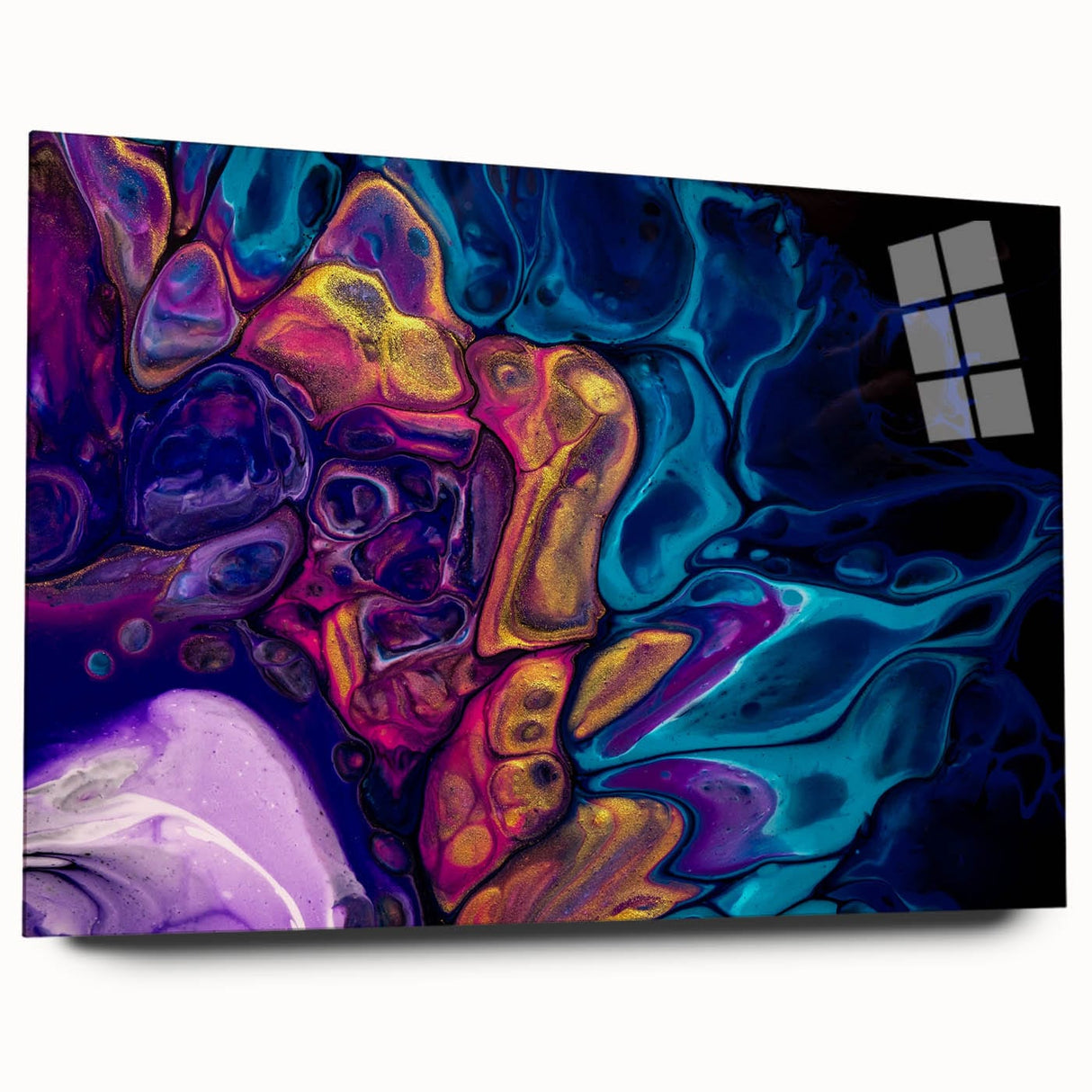 Vibrant Fluid Abstract Wall Art – Modern Fluid Art Prints Canvas