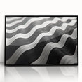 Modern Abstract Canvas Prints – 3D Black & White Wave Pattern
