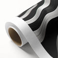 Modern Abstract Canvas Prints – 3D Black & White Wave Pattern