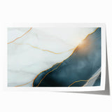 Contemporary Luxury Abstract Painting – White & Dark Blue Art