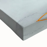 Contemporary Luxury Abstract Painting – White & Dark Blue Art