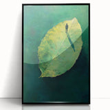 Abstract Minimalist Nature Art – Floating Leaf & Solitude Print