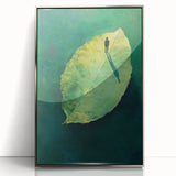 Abstract Minimalist Nature Art – Floating Leaf & Solitude Print