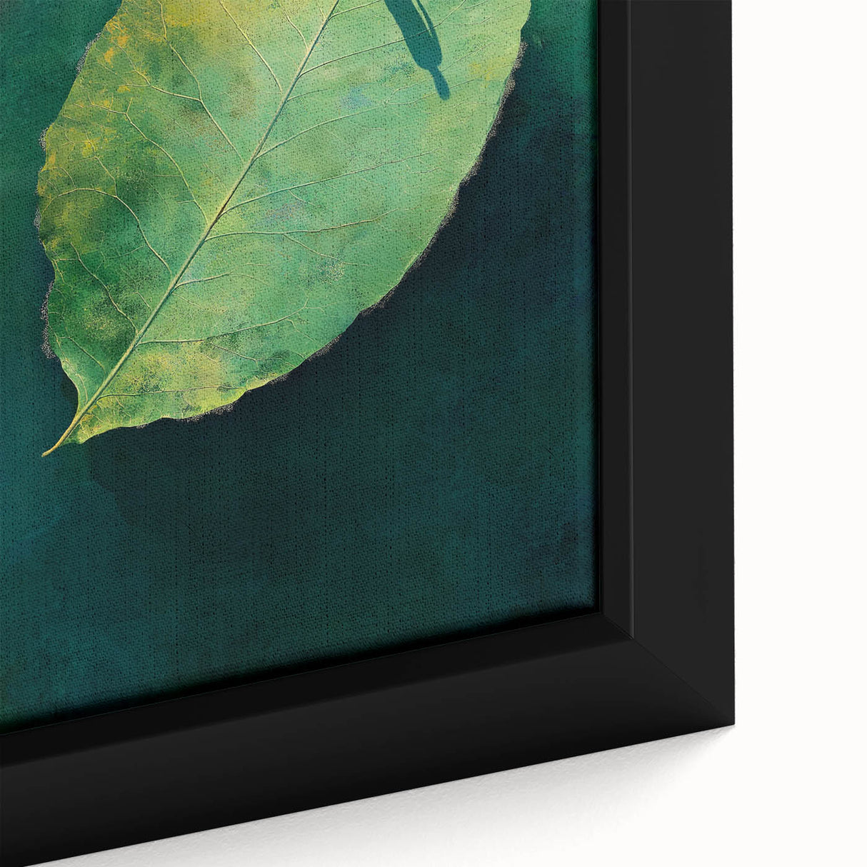 Abstract Minimalist Nature Art – Floating Leaf & Solitude Print