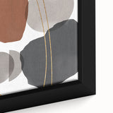 Earthy Abstract Wall Art - Brown, Gray, and Gold Geometric Print