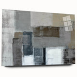 Modern Art Prints – Neutral Gray & Beige Geometric Abstract