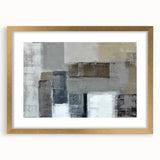 Modern Art Prints – Neutral Gray & Beige Geometric Abstract