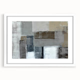 Modern Art Prints – Neutral Gray & Beige Geometric Abstract