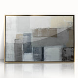 Modern Art Prints – Neutral Gray & Beige Geometric Abstract