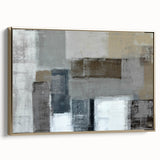 Modern Art Prints – Neutral Gray & Beige Geometric Abstract