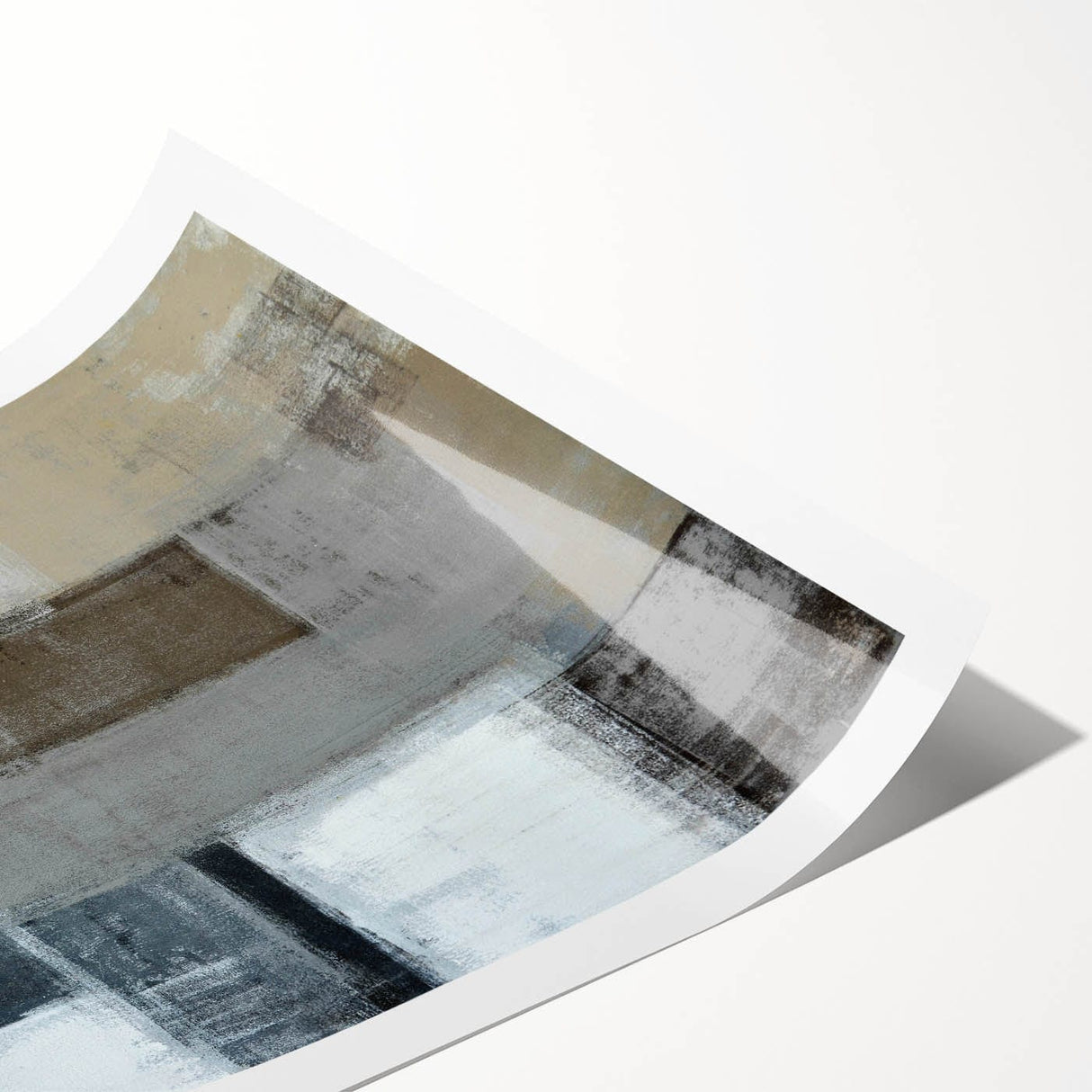 Modern Art Prints – Neutral Gray & Beige Geometric Abstract