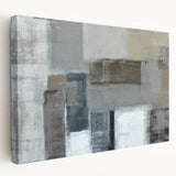 Modern Art Prints – Neutral Gray & Beige Geometric Abstract