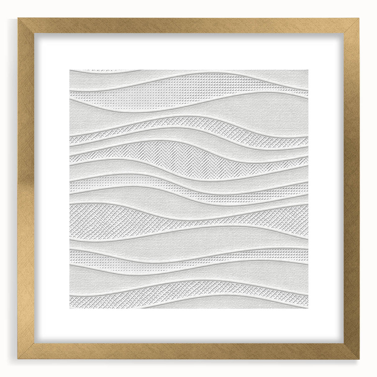 Timeless Textures Abstract Wall Art – Wavy Layered White Pattern