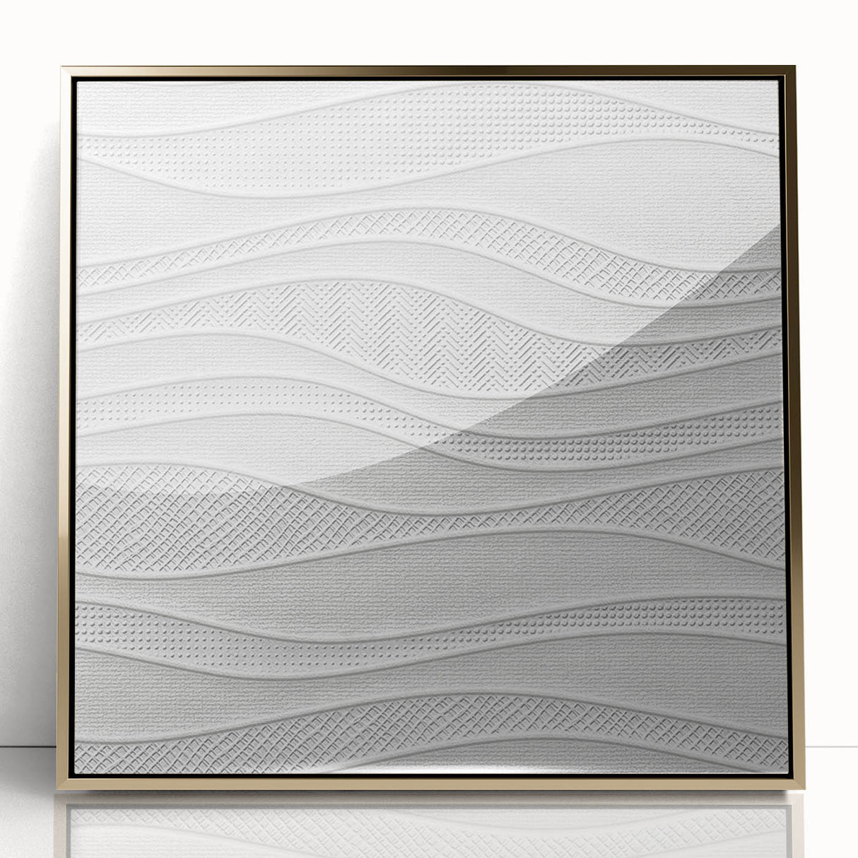 Timeless Textures Abstract Wall Art – Wavy Layered White Pattern