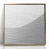Timeless Textures Abstract Wall Art – Wavy Layered White Pattern