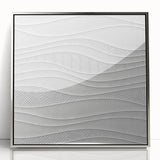 Timeless Textures Abstract Wall Art – Wavy Layered White Pattern