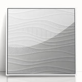 Timeless Textures Abstract Wall Art – Wavy Layered White Pattern