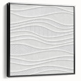 Timeless Textures Abstract Wall Art – Wavy Layered White Pattern