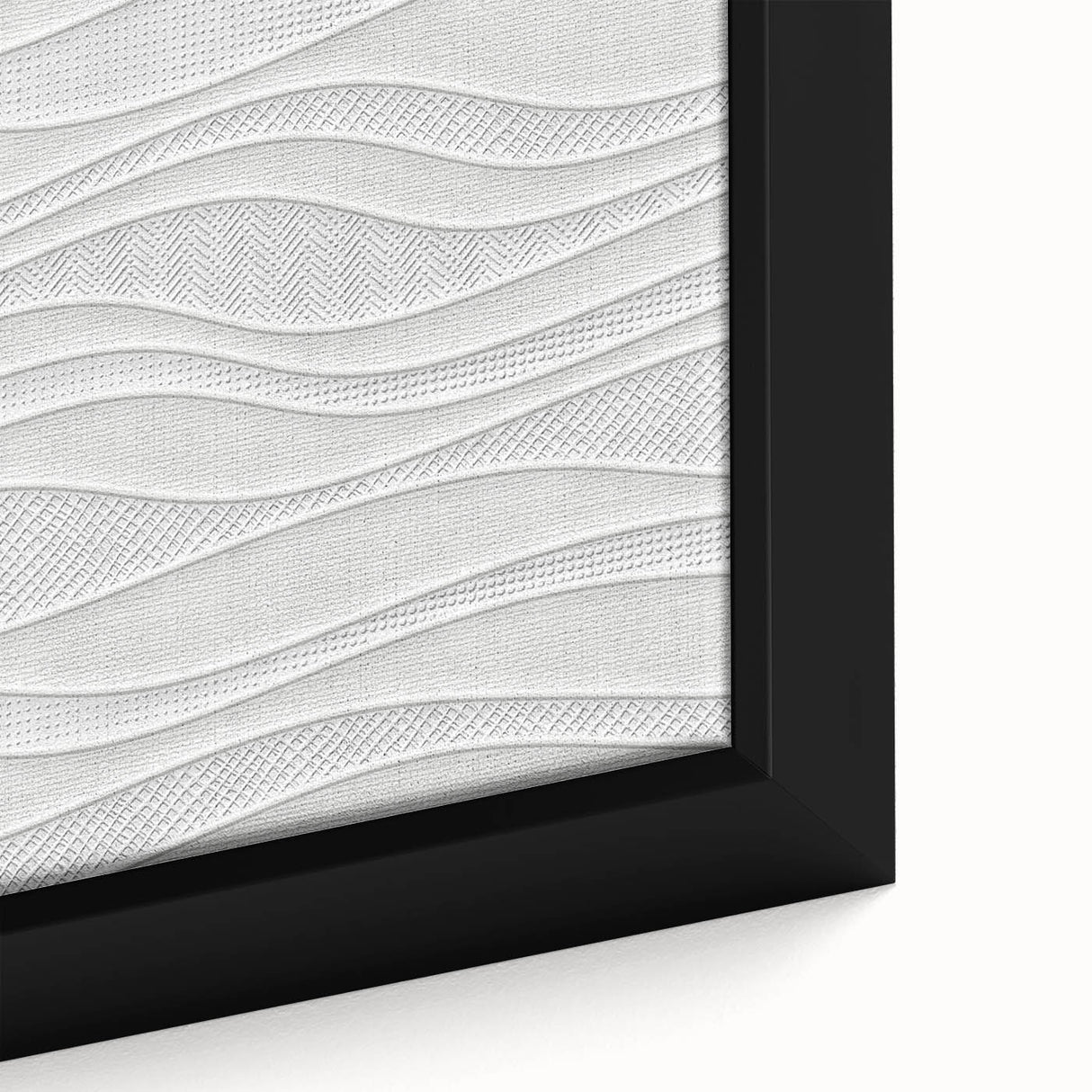 Timeless Textures Abstract Wall Art – Wavy Layered White Pattern