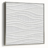 Timeless Textures Abstract Wall Art – Wavy Layered White Pattern