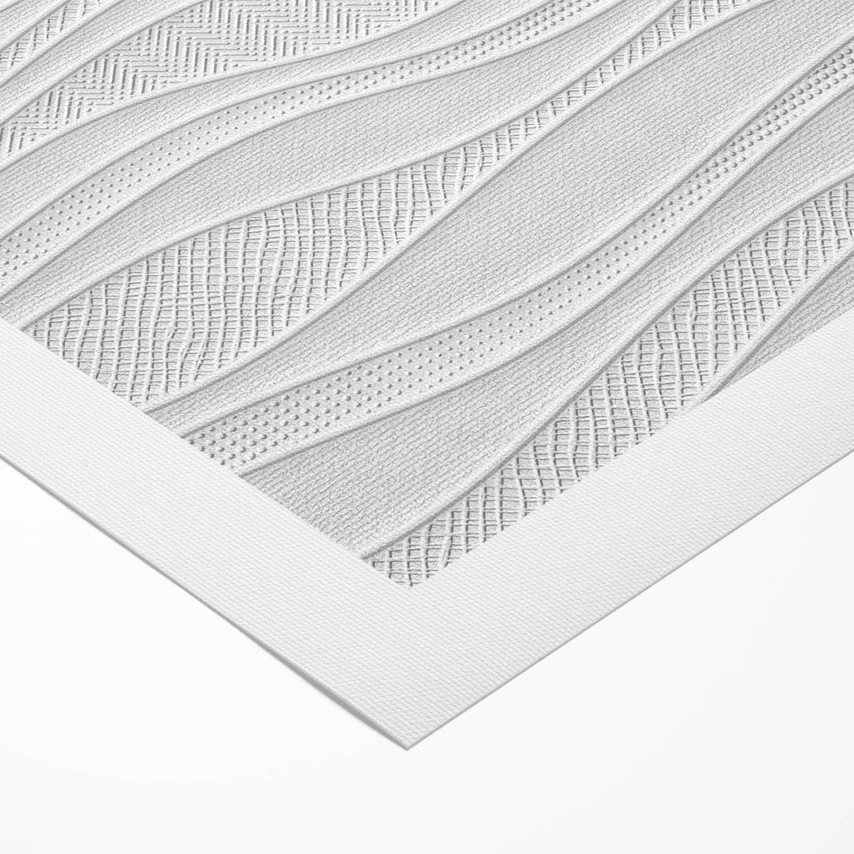 Timeless Textures Abstract Wall Art – Wavy Layered White Pattern