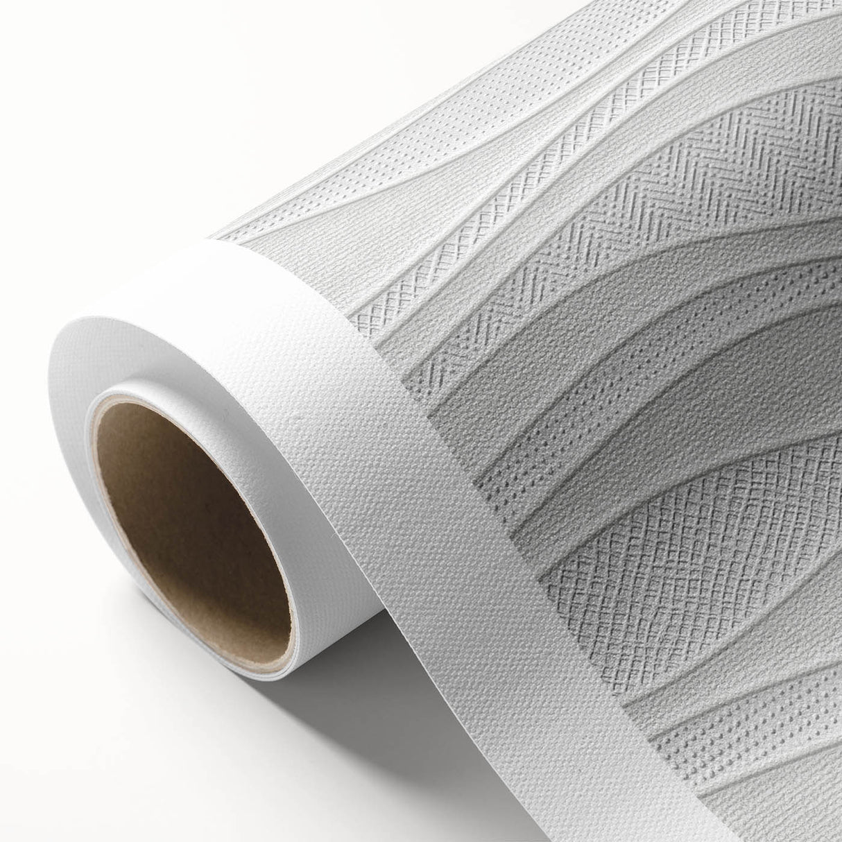 Timeless Textures Abstract Wall Art – Wavy Layered White Pattern