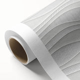 Timeless Textures Abstract Wall Art – Wavy Layered White Pattern