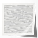 Timeless Textures Abstract Wall Art – Wavy Layered White Pattern