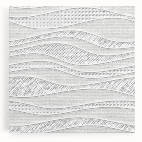 Timeless Textures Abstract Wall Art – Wavy Layered White Pattern