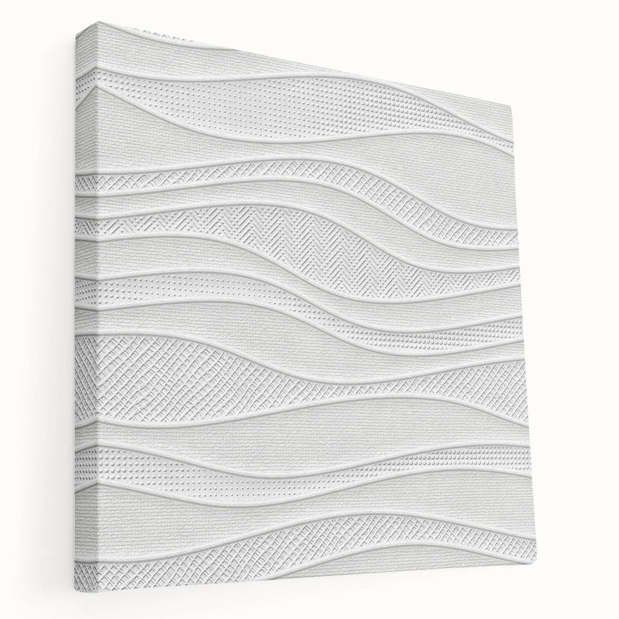 Timeless Textures Abstract Wall Art – Wavy Layered White Pattern