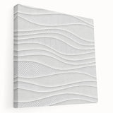 Timeless Textures Abstract Wall Art – Wavy Layered White Pattern