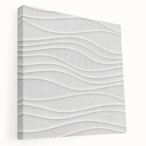 Timeless Textures Abstract Wall Art – Wavy Layered White Pattern
