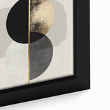 Earthen Harmony Abstracts – Gold & Black Geometric Wall Composition
