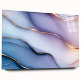 Elegant Abstract Wall Art – Light Blue & Lilac Luxury Print
