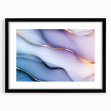 Elegant Abstract Wall Art – Light Blue & Lilac Luxury Print