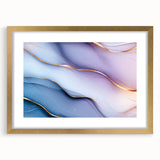 Elegant Abstract Wall Art – Light Blue & Lilac Luxury Print