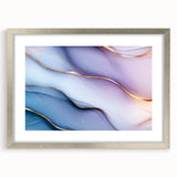 Elegant Abstract Wall Art – Light Blue & Lilac Luxury Print