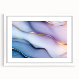 Elegant Abstract Wall Art – Light Blue & Lilac Luxury Print