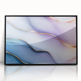 Elegant Abstract Wall Art – Light Blue & Lilac Luxury Print
