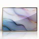 Elegant Abstract Wall Art – Light Blue & Lilac Luxury Print