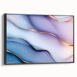 Elegant Abstract Wall Art – Light Blue & Lilac Luxury Print