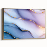 Elegant Abstract Wall Art – Light Blue & Lilac Luxury Print