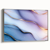 Elegant Abstract Wall Art – Light Blue & Lilac Luxury Print