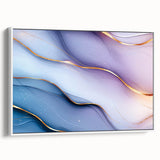 Elegant Abstract Wall Art – Light Blue & Lilac Luxury Print