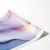 Elegant Abstract Wall Art – Light Blue & Lilac Luxury Print