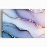 Elegant Abstract Wall Art – Light Blue & Lilac Luxury Print
