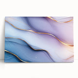 Elegant Abstract Wall Art – Light Blue & Lilac Luxury Print