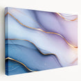 Elegant Abstract Wall Art – Light Blue & Lilac Luxury Print