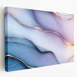 Elegant Abstract Wall Art – Light Blue & Lilac Luxury Print